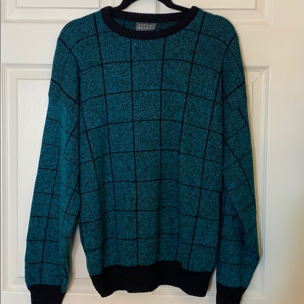 Blue Vintage Grandpa Sweater